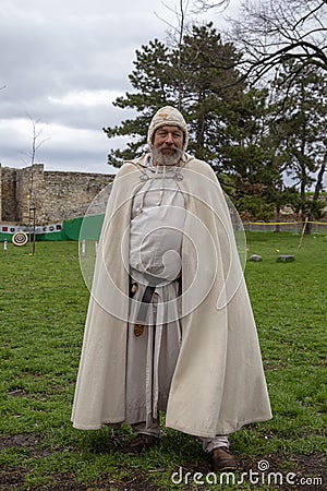 Medieval warrior posing 2 Editorial Stock Photo