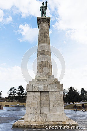 Pobednik The Victor Monument in Kalemegdan Park Editorial Stock Photo