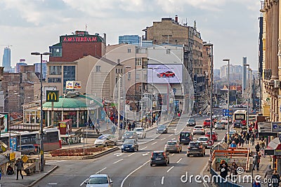 Belgrade Winter Traffic Editorial Stock Photo