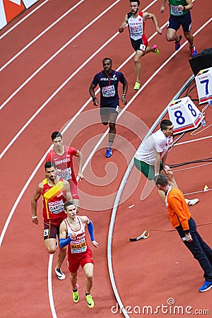Athletics - Man 400m, MASLAK Pavel Editorial Stock Photo