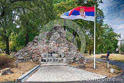 Observation Post of the Serbian Army High Command on Kajmakcalan Editorial Stock Photo