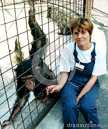 Belgrade, Serbia, 04 29 2001, Zookeeper Editorial Stock Photo