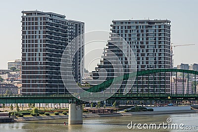 Belgrade Waterfront modern residence complex in Belgrade, Serbia Editorial Stock Photo