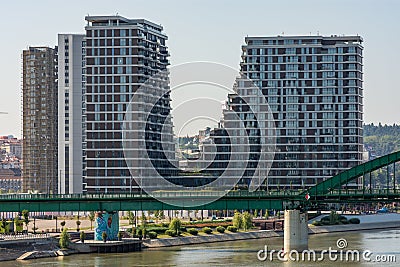 Belgrade Waterfront modern residence complex in Belgrade, Serbia Editorial Stock Photo