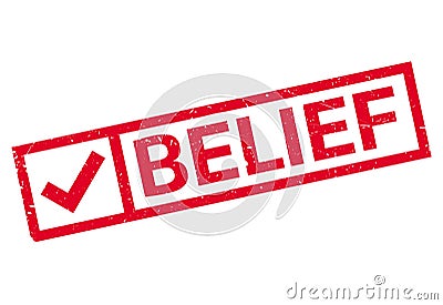 Belief rubber stamp Stock Photo