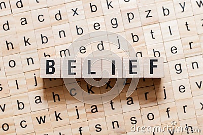 Belief word concept Stock Photo