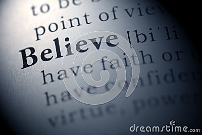 Believe Stock Photo