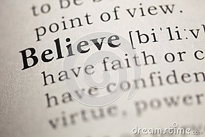 Believe Stock Photo