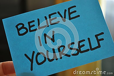 Believe In Yourself Stock Photo
