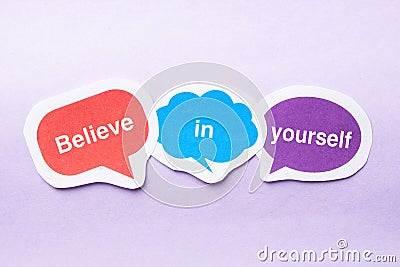 Believe in yourself Stock Photo