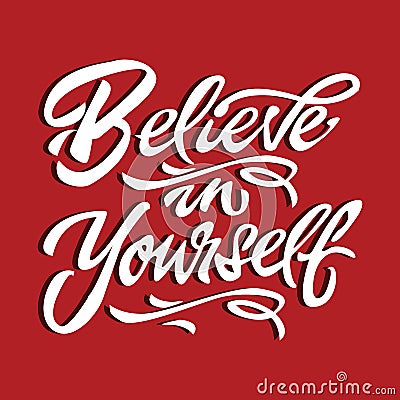 Believe in yourself quote motivational poster typography card Vector Illustration