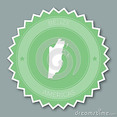 Belize badge flat design. Vector Illustration