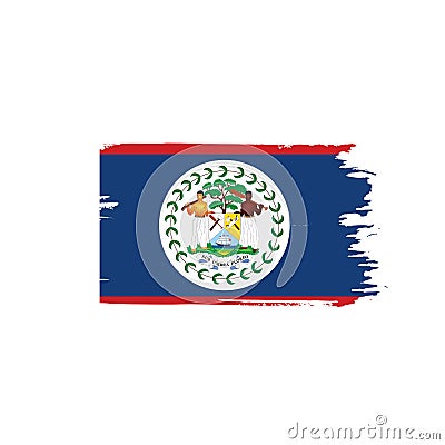 Belize flag, vector illustration Vector Illustration