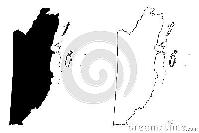 Belize map vector Vector Illustration