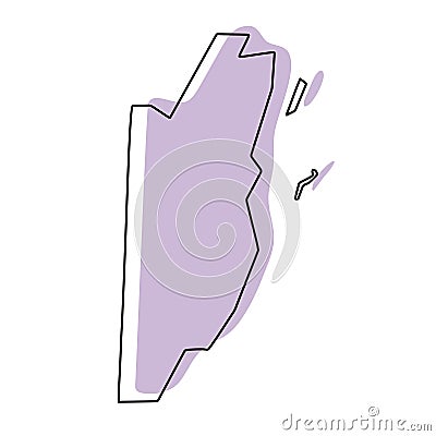 Belize simplified vector map Stock Photo