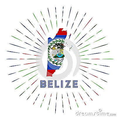 Belize sunburst badge. Vector Illustration