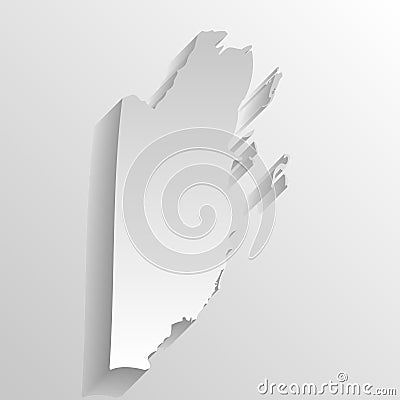 Belize vector country map silhouette Vector Illustration
