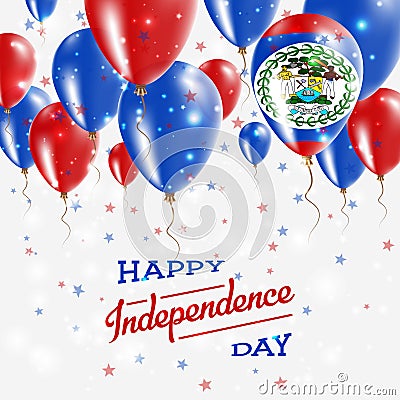 Belize Vector Patriotic Poster. Independence Day. Vector Illustration