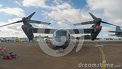 A Bell-Boeing CV-22B Osprey tiltrotor military aircraft Editorial Stock Photo
