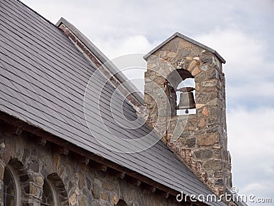 Bell of the Church of the Good Shepherd, Lake Tekapo, New Zealand Stock Photo