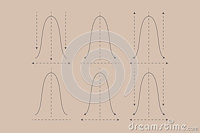 Bell curve symbol design vector flat isolated illustration Vector Illustration