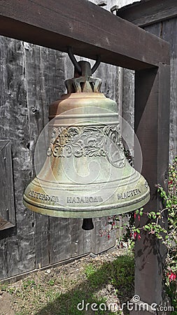 The bell in Fort Ross Editorial Stock Photo