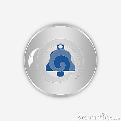 Bell icon,button,3D illustration Cartoon Illustration