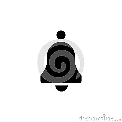 Bell icon. Simple glyph, flat vector of Web icons for UI and UX, website or mobile application Stock Photo
