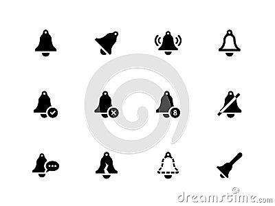 Bell icons on white background. Vector Illustration