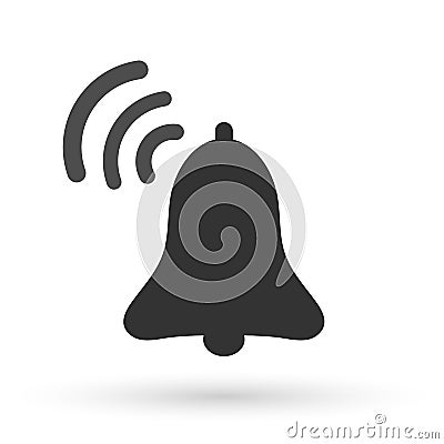 Bell notification alarm ringing bell sounds wave icon vector illustrations Cartoon Illustration