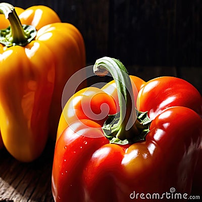 Bell pepper, capsicum, sweet pepper, fresh raw organic vegetable Stock Photo