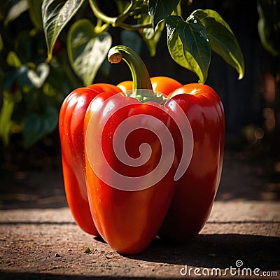 Bell pepper, capsicum, sweet pepper, fresh raw organic vegetable Stock Photo