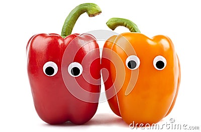 Bell Pepper Characters Stock Photo