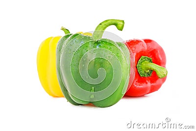 Bell pepper three colors Stock Photo