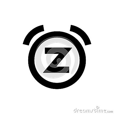 bell snooze icon. Element of web icon for mobile concept and web apps. Thin line bell snooze icon can be used for web and mobile Stock Photo