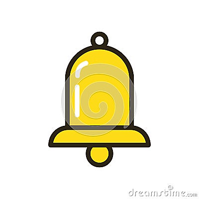 Bell sound alert isolated icon Vector Illustration