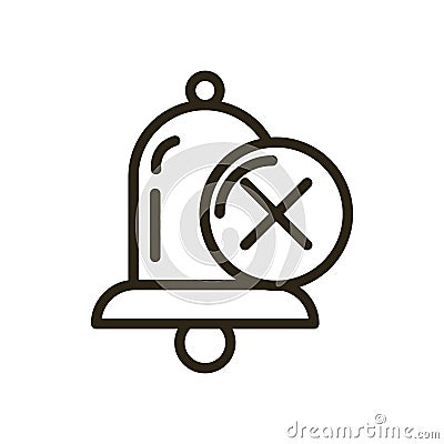 Bell sound alert isolated icon Vector Illustration