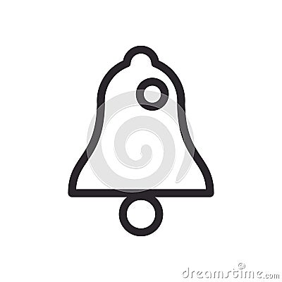 Bell sound line style icon Vector Illustration