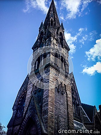 Bell Tower in Edinburgh Stock Photo