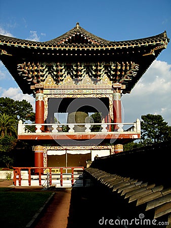 Bell Tower Jeju Island Temple Stock Photo