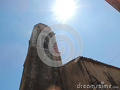 Bell tower of Misericorde chapel in Saint Tropez Stock Photo