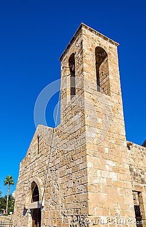 Bell tower of Panagia Chrysopolitissa Basilica in Paphos - Cyprus Stock Photo