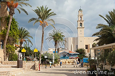 The bell tower in Yaffa. Editorial Stock Photo