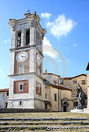 Bell tower of Sacro Monte di Varese, Italy Stock Photo