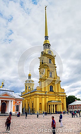 Saints Peter and Paul Cathedral, Saint Petersburg Editorial Stock Photo