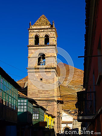 Bell tower of San Francisco Convent in Potosi Stock Photo