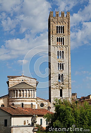 Bell Tower of San Frediano Stock Photo