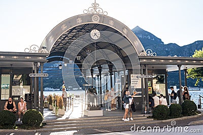 Boat service ticket office, Bellagio, Italy Editorial Stock Photo