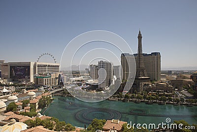 Bellagio Lake in Las Vegas Editorial Stock Photo