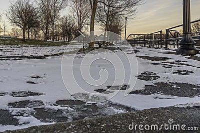 Bellamy Harbor Park in Rome, New York Stock Photo